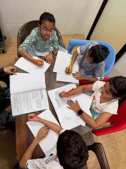A behind the scenes look at our students preparing for their Speech & Drama exams. They are focused on writing answers for their final task, learning to structure their thoughts clearly on paper.