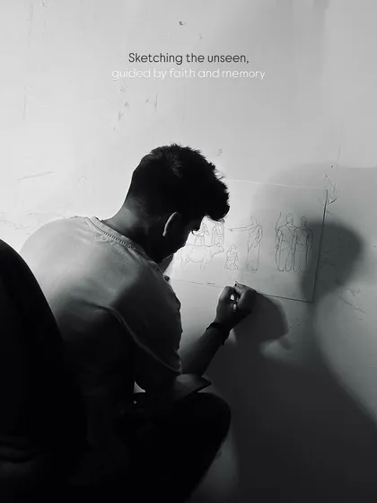 Sketching the unseen, guided by faith and memory. This is how I connect with the stories I draw.