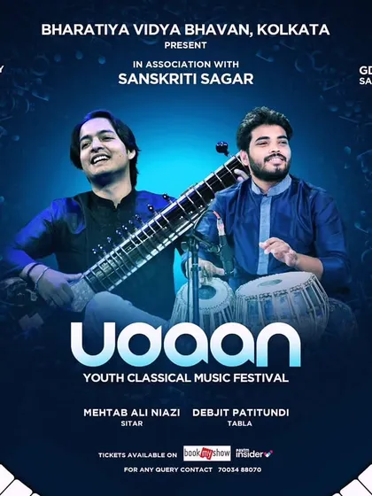 The poster for 'Udaan', a youth classical music festival, where I performed with one of the finest sitar players of our generation, Mehtab Ali Niazi bhai.