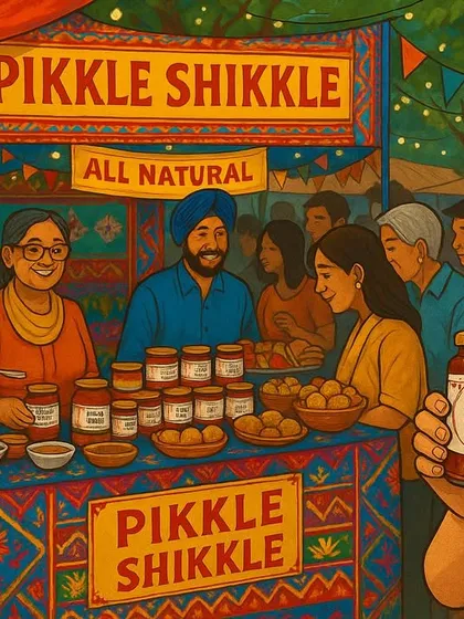 This beautiful illustration captures the spirit of our brand. It's all about community, authentic flavours, and the joy of sharing good food together.