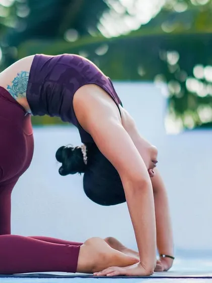 Kapotasana, or Pigeon Pose, is a deep backbend that requires consistency. Every day, we practice to create a little more space, a little more magic.
