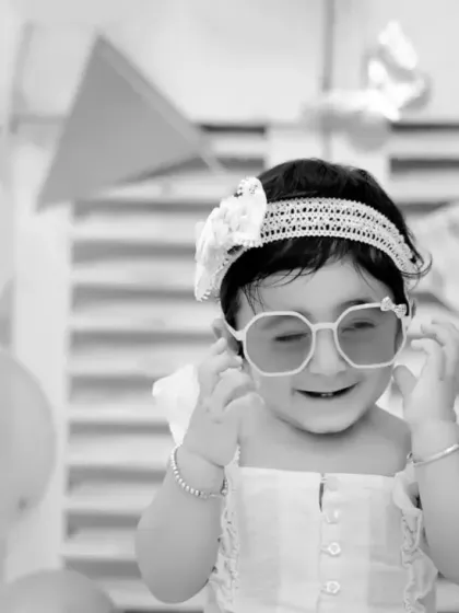 A playful black and white shot from our butterfly-themed first birthday session. Sometimes, a simple change in color can create a powerful, emotional image.