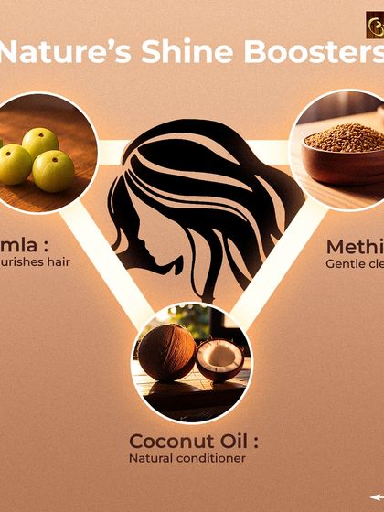Nature provides its own shine boosters for your hair. Amla nourishes, Methi acts as a gentle cleanser, and Coconut Oil is a perfect natural conditioner. I teach you how to use these simple ingredients for radiant hair.