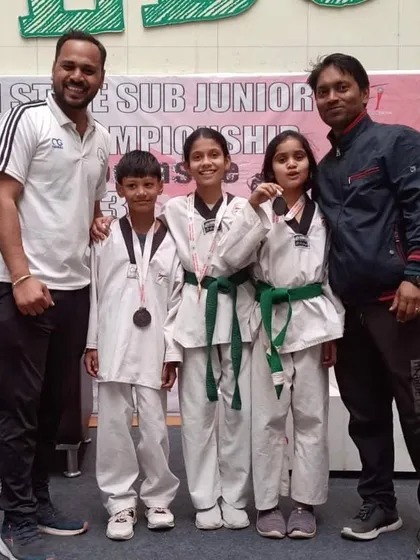 Our sub-junior champs after a successful campaign at the 38th Delhi State Taekwondo Championship, with two golds and two bronzes.
