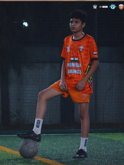 The classic Viking pose. Foot on the ball, owning the turf. This is the confidence we instill.