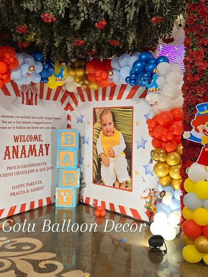 Golu Balloon Decor - Baby Celebration Decor First Birthday Spectacles photo 3