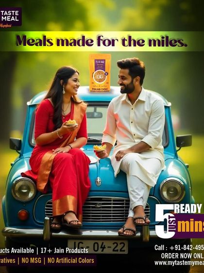 My meals are made for the miles. For couples on a road trip, you can enjoy a delicious meal together without long stops, right on the hood of your car.
