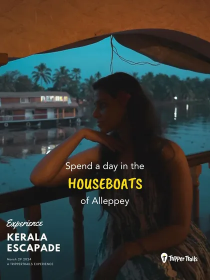 Spend a day in the houseboats of Alleppey. This image captures the iconic Kerala experience, floating through the serene backwaters and watching the world go by.