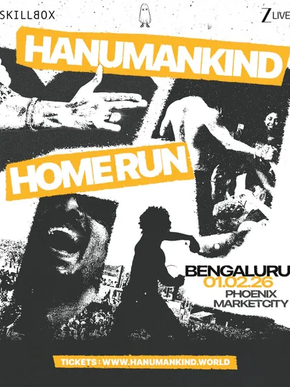 A stylized poster for the Hanumankind tour, emphasizing his role in shaping the culture.
