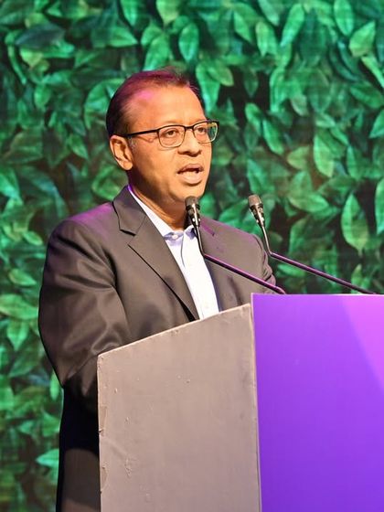 Our CEO, Mr. Tushar Jain, addressing the audience at 'Udgosh 2.0'. His leadership reinforces our mission to bring a new way of thinking to irrigation.