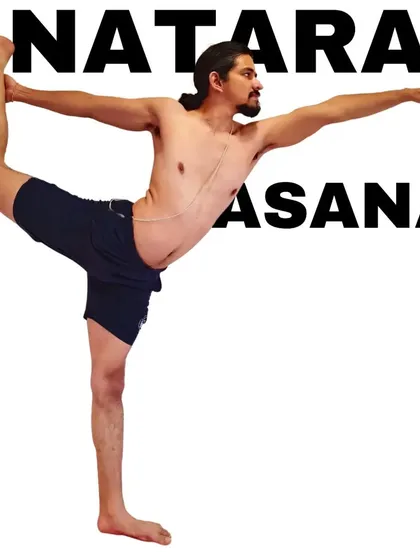 Natarajasana, or Lord of the Dance Pose. This beautiful pose combines balance with a deep backbend, improving flexibility and strength.