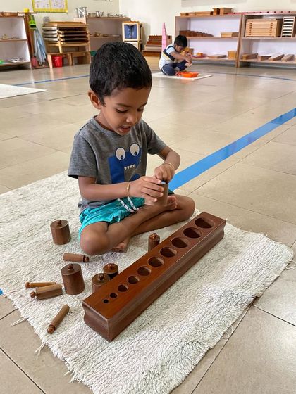 Siksha Montessori - Montessori Preschool & Kindergarten (Ages 2.5-6) Sensorial Exploration: Learning Through the Senses photo 29