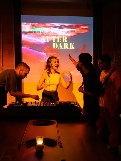 Sharing a laugh with friends who jumped on the decks with me. It's all about good music and good company.