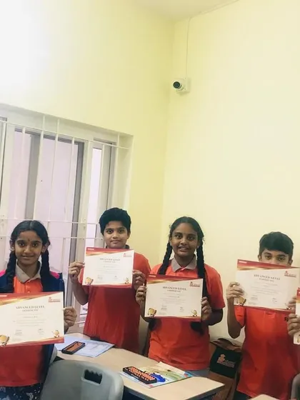 Our students are happy to receive their certificates after completing their level. This marks another successful step in their cognitive skill development journey.