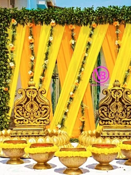 Vibrant Haldi & Mehandi Decor photo 10