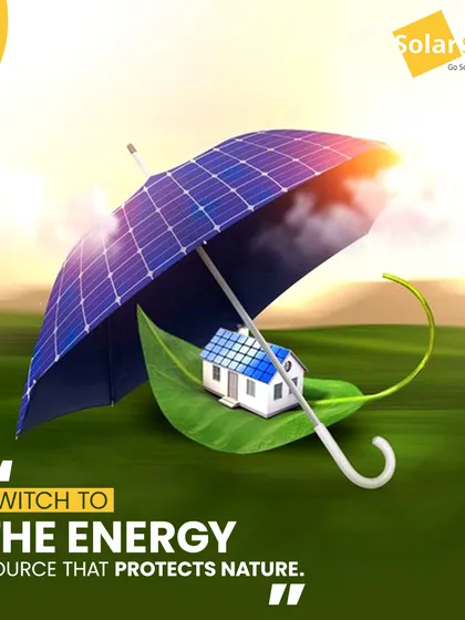 Another visual of solar as a protective force for nature. Switch to the energy source that preserves our planet.