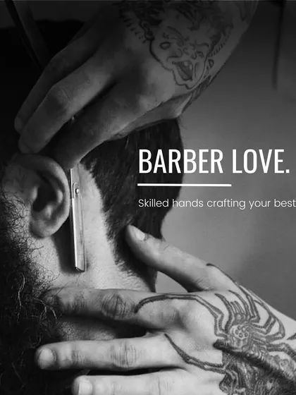 Barber love is in the details. Our skilled hands, often tattooed with the art we love, are dedicated to crafting your best look, one precise razor stroke at a time.