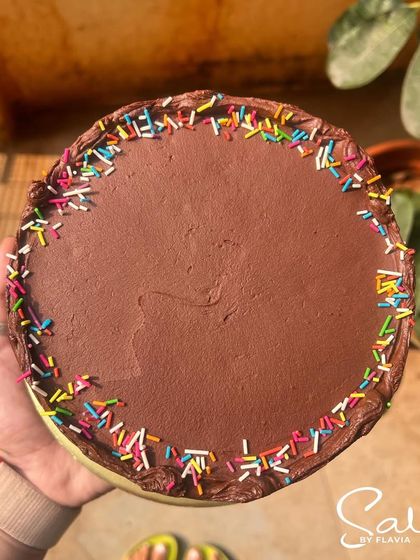 A simple request for a vanilla chocolate cake with sprinkles. Sometimes the classics, done right, are exactly what you need for a happy birthday.