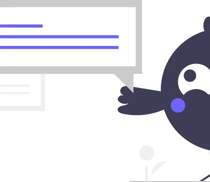 a simple character illustration for a chat or support feature. even small visual cues like this can make a product feel more friendly and approachable.
