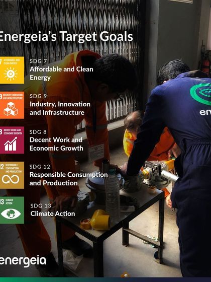 My work is directly aligned with several UN Sustainable Development Goals (SDGs). This image shows my team at work, contributing to goals like Affordable and Clean Energy (SDG 7), Industry Innovation (SDG 9), and Climate Action (SDG 13).