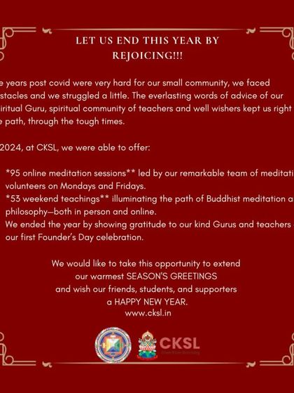 Choe Khor Sum Ling - Buddhist Philosophy Courses Course Schedules & Announcements photo 6