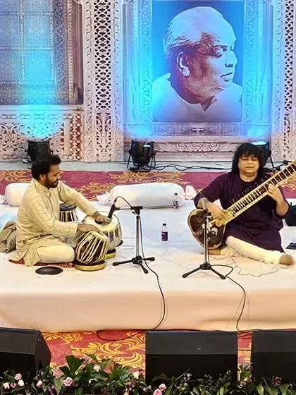 A collection of images from various concerts with the one and only Pandit Niladri Kumar ji. Whether on the sitar or his Zitar, every concert with him is a masterclass in creativity.