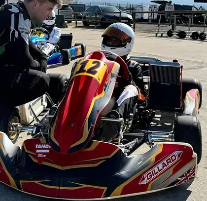 A duplicate shot of our driver getting ready for his test.