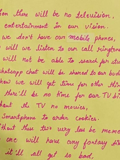 I gave my students a prompt: "Imagine a world without mobile phones." Their responses, in both story and poetry form, were so imaginative and insightful. It's amazing to see them think critically and creatively about the world around them.