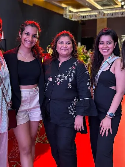 Our core team of mentors and artists all smiles on the red carpet after a successful show. We lead our students with experience and passion.