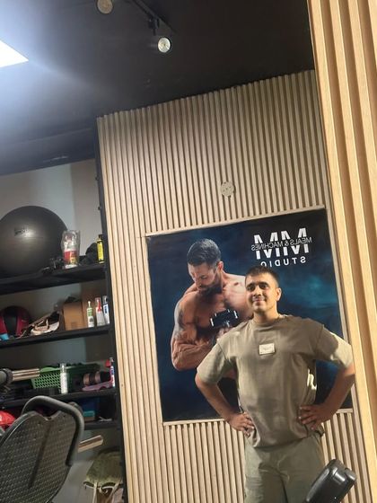 A slight smile, showing my passion for fitness.