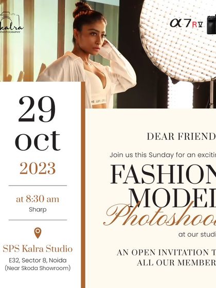 Another invitation for our Sunday Fashion Model Photoshoot. We provide the model and the setup, you bring your camera and enthusiasm to create stunning memories.