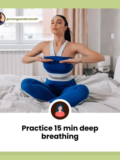 Deep breathing is a powerful tool for managing PCOS. Practicing for 15 minutes daily helps lower cortisol, reduce stress, and calm your nervous system, which is crucial for hormonal balance.