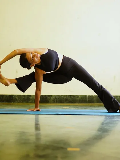 Your journey may look different, but it’s yours. Finding extension and strength in Visvamitrasana.