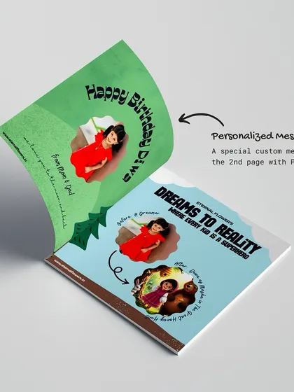 I always include a special page for your personal message. You can add a birthday wish or a loving note next to their photo, making this custom book a true family keepsake.