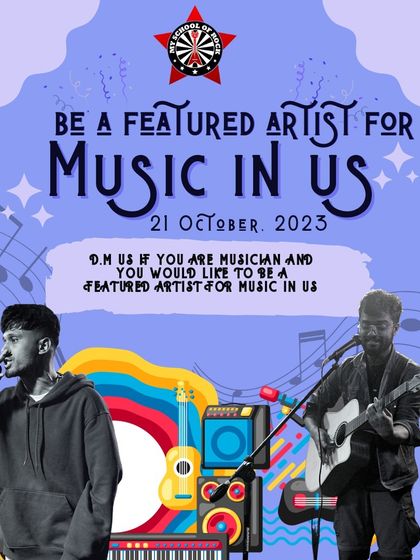 A call for featured artists for our "Music In Us" intimate gig series, showing our commitment to promoting local musicians.