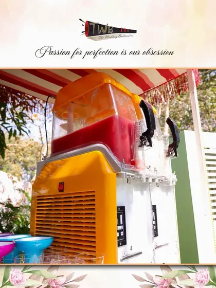 A close-up of our slushie machine, a popular and fun addition to any party.