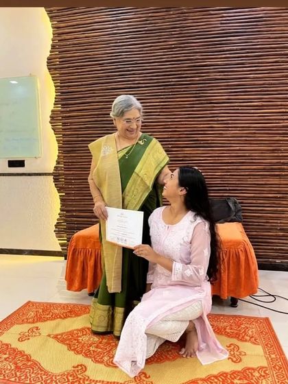 It was an honor to receive my qualification from the prestigious The Yoga Institute and learn under the guidance of Dr. Hansaji J Yogendra. This experience solidified my dream of becoming a yoga teacher.