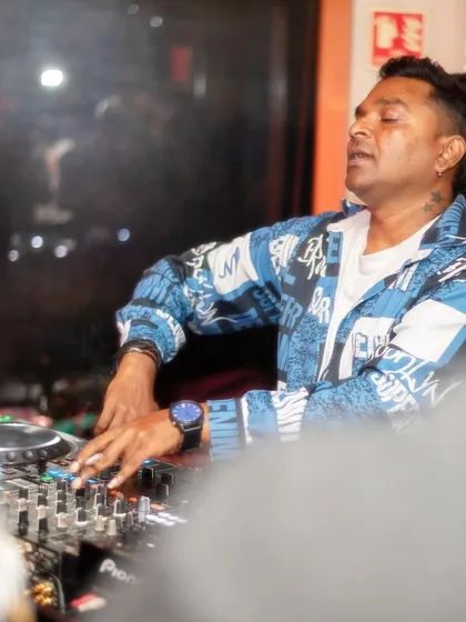 In the zone, mixing a deep and melodic set. This is my happy place, surrounded by music and good vibes.