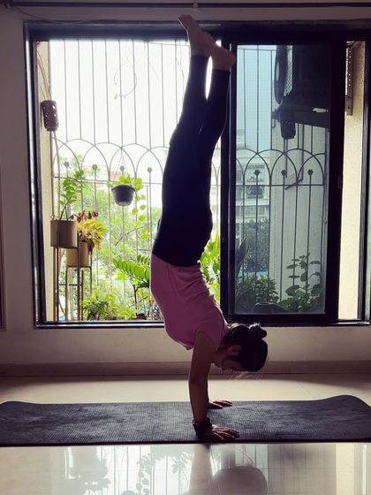 My daily ritual continues even during Sravan fasting. A handstand practice energizes me and keeps my mental sanity in check, proving that strength comes from within.