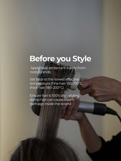 Before you style: a checklist for every stylist. Apply heat protectant, use the lowest effective temperature, and ensure hair is 100% dry.