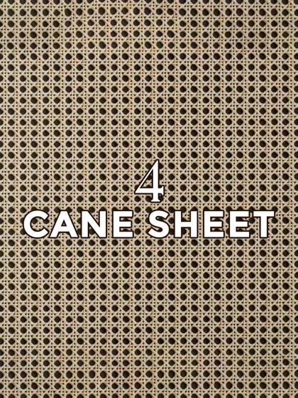 Cane sheet is our fourth trending material. This natural, woven material adds warmth, texture, and a touch of bohemian charm to furniture and cabinet fronts.