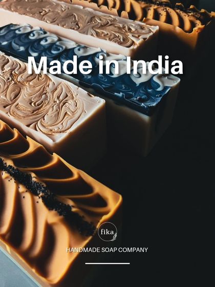 Made in India, for the world. These beautiful, naturally swirled soap bars are crafted with organic, local ingredients, embodying my commitment to plant power and a sustainable routine.