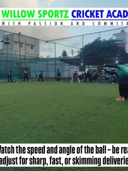 A key point in fielding: watch the speed and angle of the ball. We teach our players to be ready to adjust for sharp or skimming deliveries.