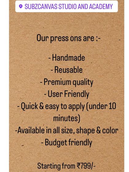 A summary of what makes my press-ons special. I focus on premium quality and user-friendly design, so you can get a perfect fit and a lasting look in minutes.