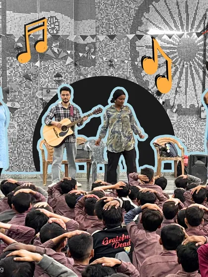 The energy in a room of over 60 children learning and playing together is incredible. Through interactive games and songs, we teach teamwork, focus, and creative expression on a large scale, turning school assemblies into powerful learning events.