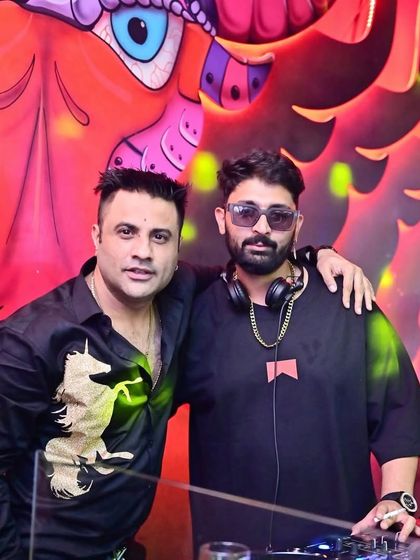 Posing with a friend at Tipsy Bull on ladies' night.