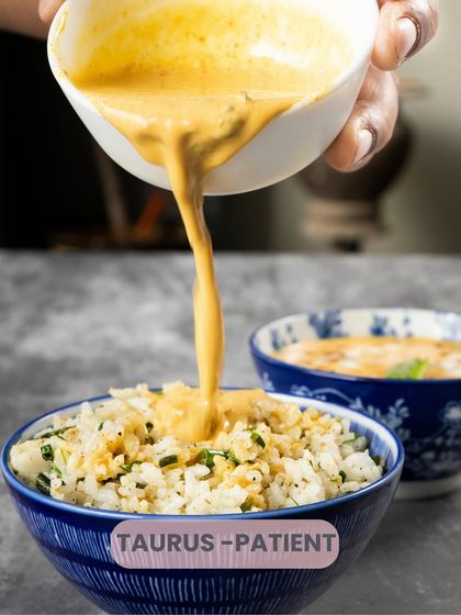 Taurus, you are patient. Like this slow-cooked, comforting curry being poured over rice.