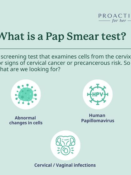 What is a Pap smear test? It's a screening that examines cells from the cervix for abnormal changes, HPV, and infections.