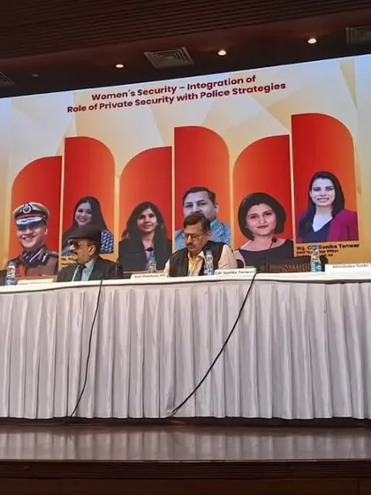 The panel on "Women's Security" at the leadership summit. My contribution focused on how robust POSH policies are a fundamental pillar of overall security strategy for any organization.