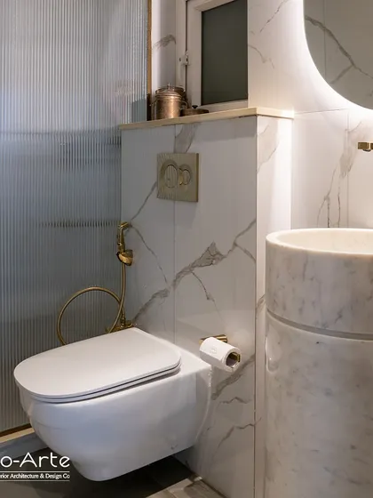 A collection of my bathroom designs, from a modern space with bold emerald fish-scale tiles to a luxurious retreat with white marble and gold fixtures. Each design is crafted to be a personal sanctuary.